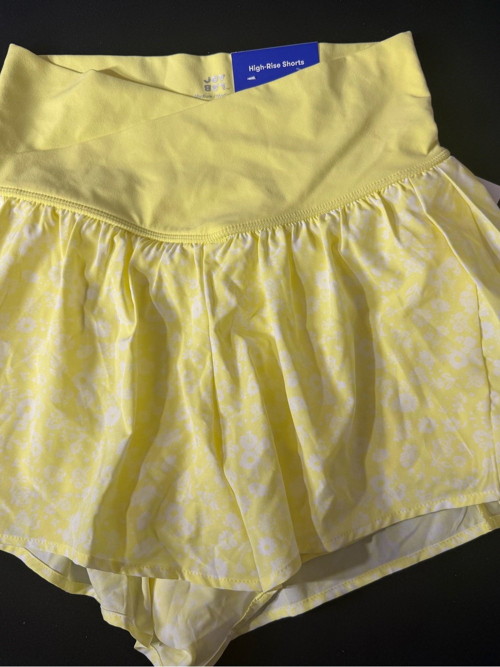 JoyLab Yellow Floral High-Rise Skort Shorts